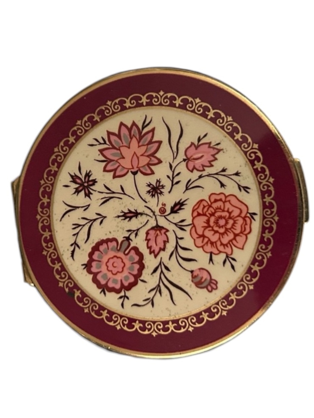 Vintage STRATTON Floral Compact Mirror
